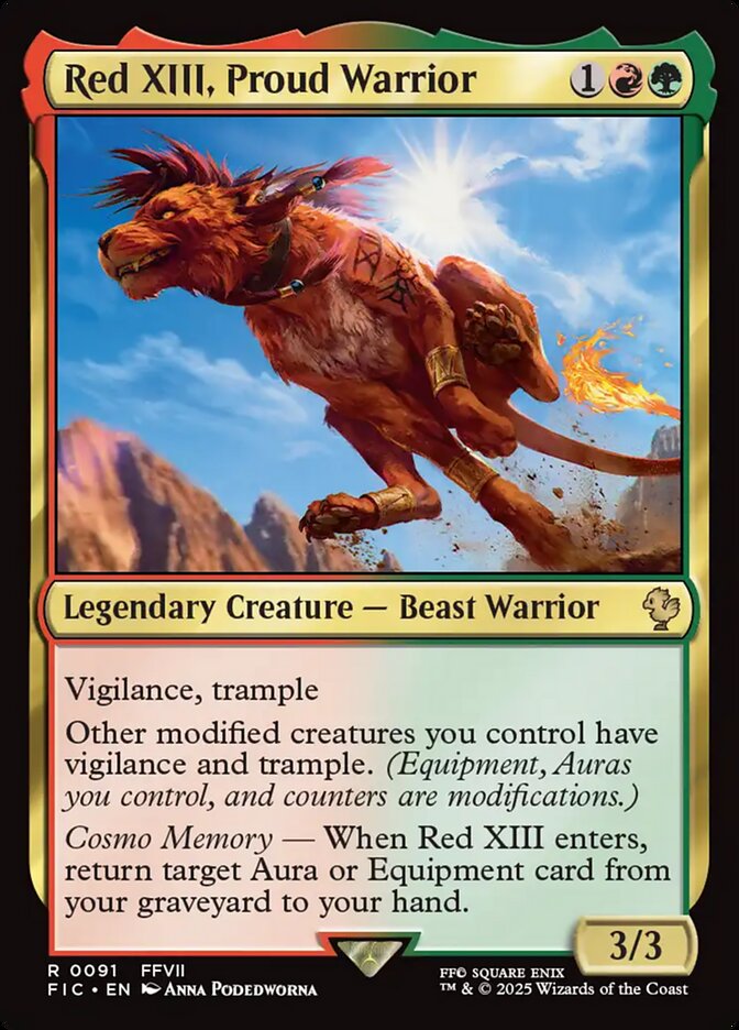 Red XIII, Proud Warrior - Final Fantasy Commander