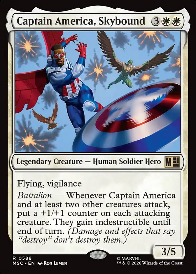 Captain America, Skybound - Marvel Super Heroes Commander