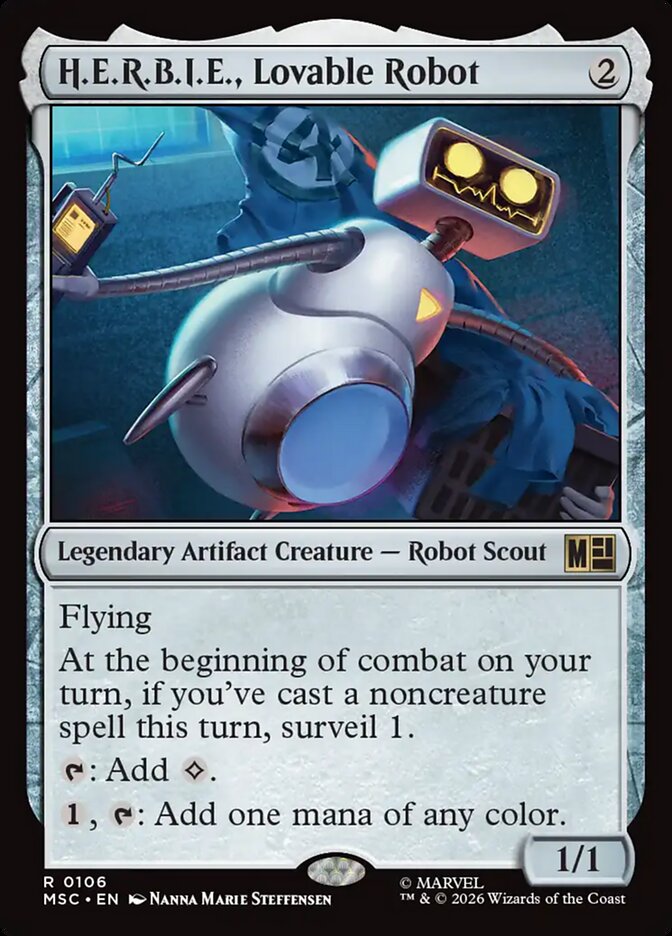 H.E.R.B.I.E., Lovable Robot - Marvel Super Heroes Commander