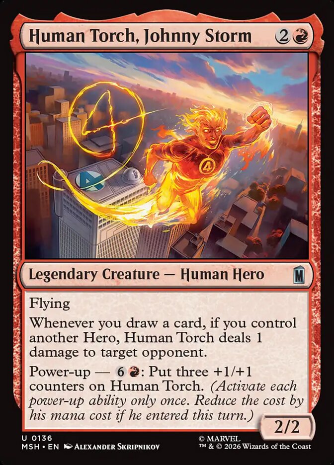 Human Torch, Johnny Storm - Marvel Super Heroes