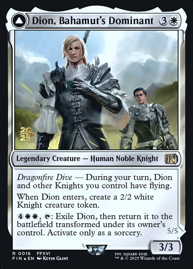 Dion, Bahamut's Dominant // Bahamut, Warden of Light - Final Fantasy Promos