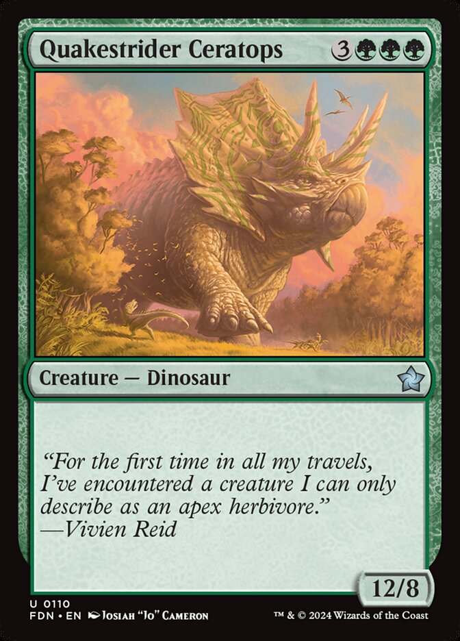 Quakestrider Ceratops - Foundations