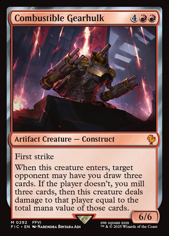 Combustible Gearhulk - Final Fantasy Commander