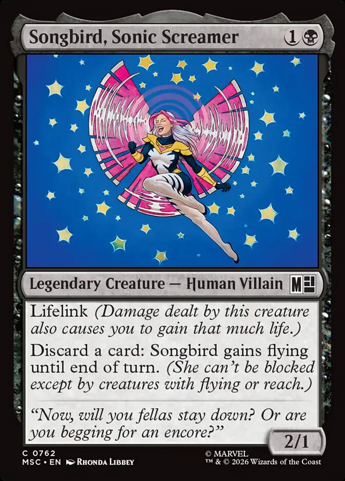 Songbird, Sonic Screamer - Marvel Super Heroes Commander
