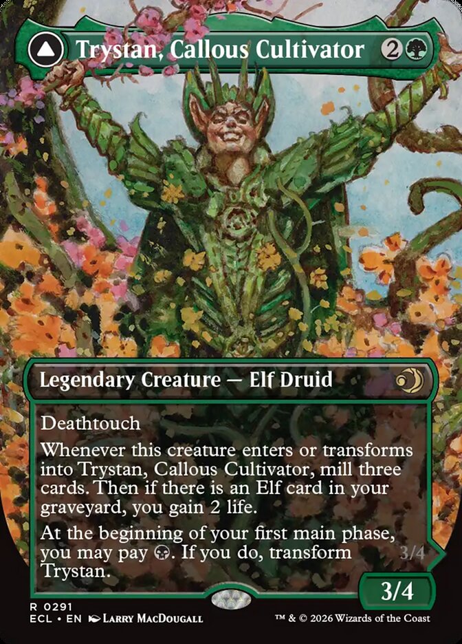 Trystan, Callous Cultivator // Trystan, Penitent Culler - Lorwyn Eclipsed