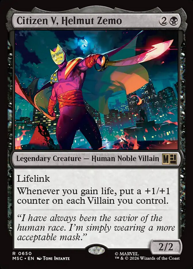 Citizen V, Helmut Zemo - Marvel Super Heroes Commander