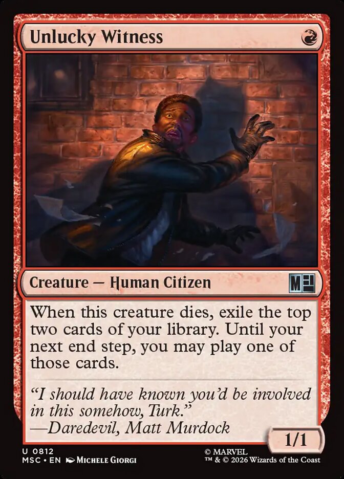 Unlucky Witness - Marvel Super Heroes Commander