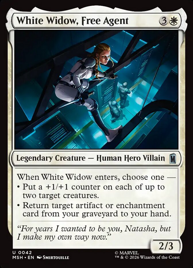 White Widow, Free Agent - Marvel Super Heroes