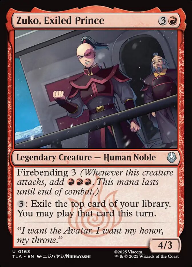 Zuko, Exiled Prince - Avatar: The Last Airbender