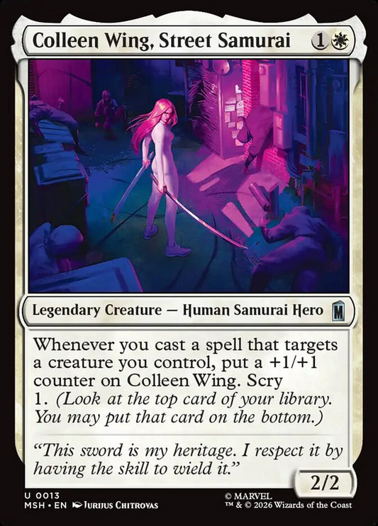 Colleen Wing, Street Samurai - Marvel Super Heroes