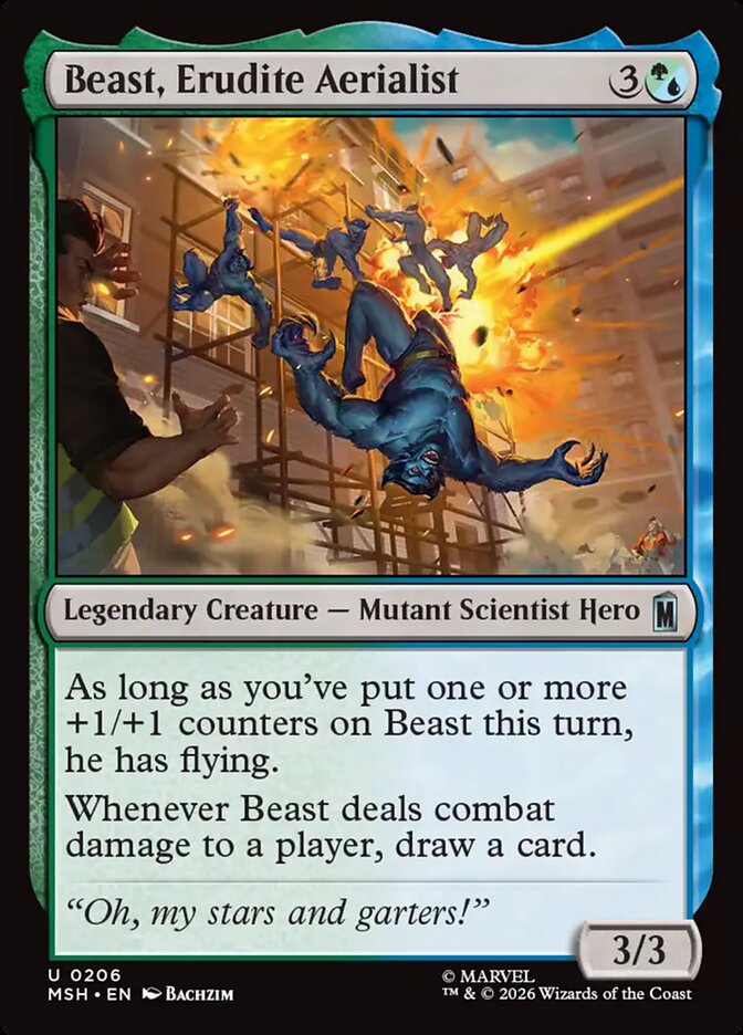 Beast, Erudite Aerialist - Marvel Super Heroes
