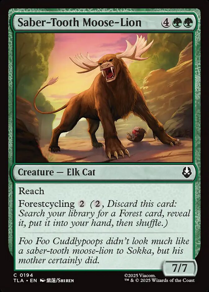 Saber-Tooth Moose-Lion - Avatar: The Last Airbender