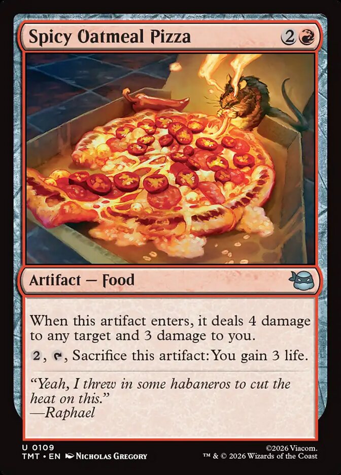 Spicy Oatmeal Pizza - Teenage Mutant Ninja Turtles