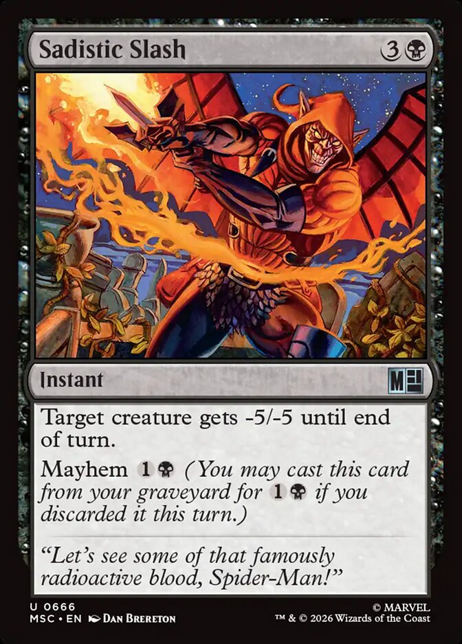 Sadistic Slash - Marvel Super Heroes Commander