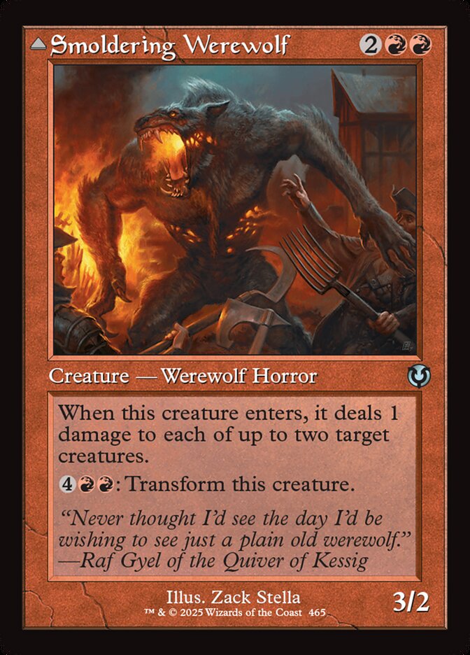 Smoldering Werewolf // Erupting Dreadwolf - Innistrad Remastered