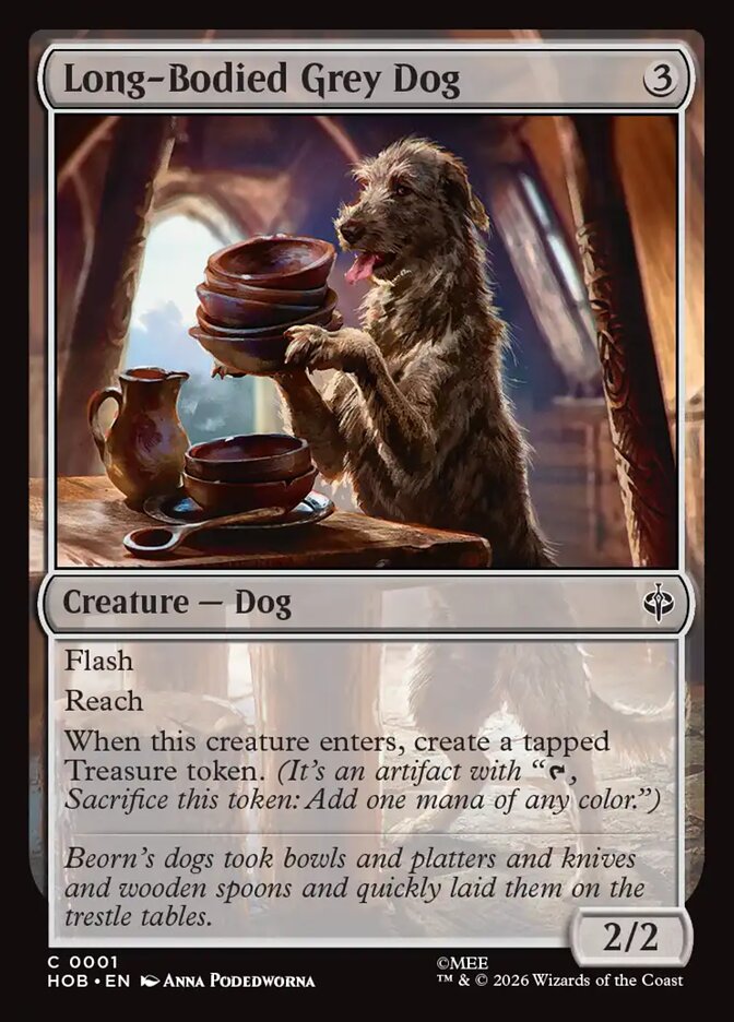 Long-Bodied Grey Dog - The Hobbit