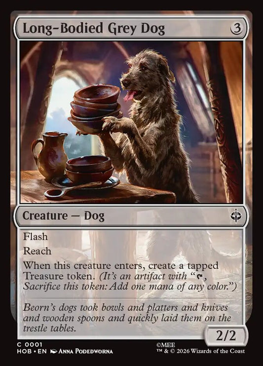 Long-Bodied Grey Dog - The Hobbit