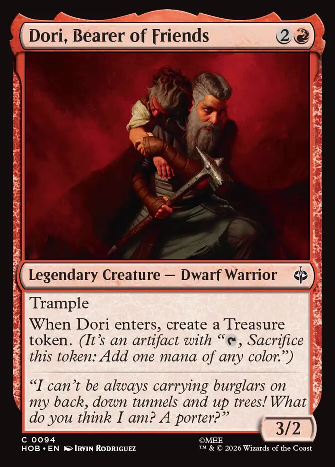 Dori, Bearer of Friends - The Hobbit
