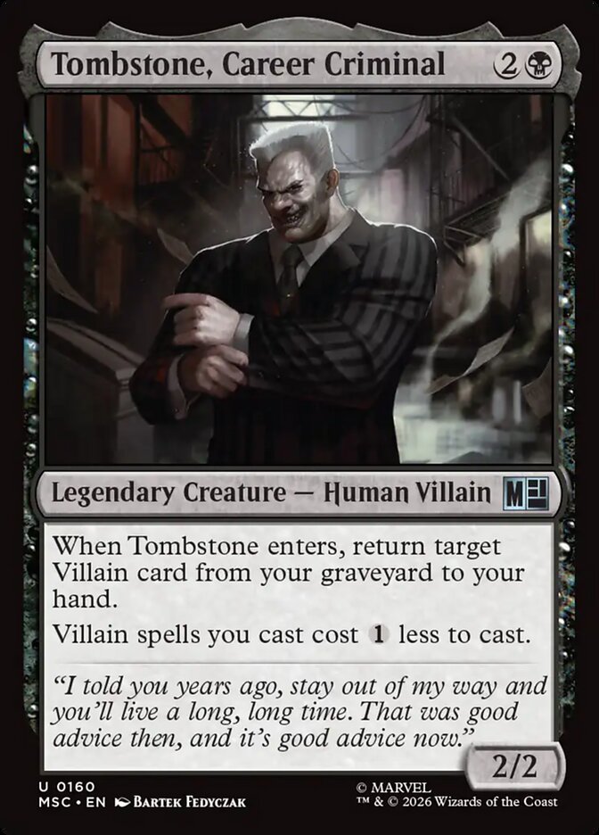 Tombstone, Career Criminal - Marvel Super Heroes Commander