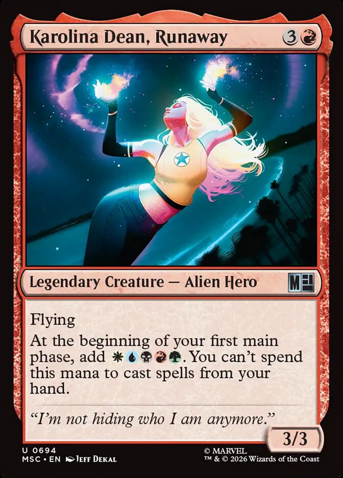 Karolina Dean, Runaway - Marvel Super Heroes Commander